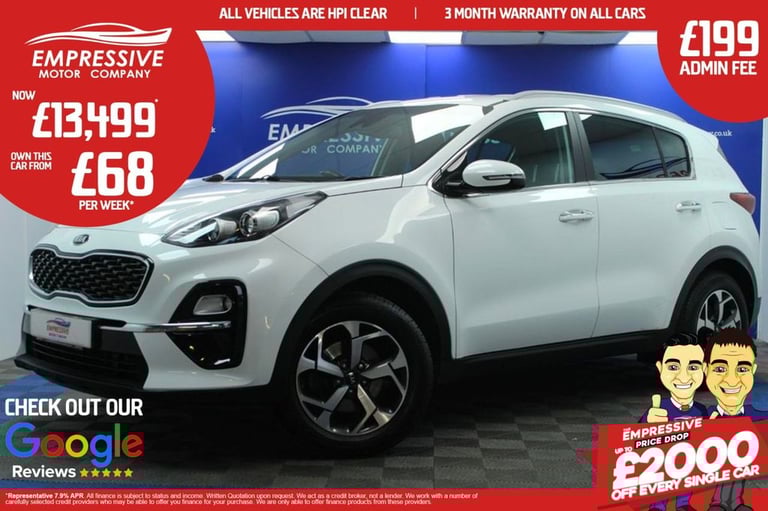 image for 2019 19 KIA SPORTAGE 1.6 CRDI 2 SUV 5DR DIESEL MANUAL EURO 6 (S/S) (134 BHP) DIE
