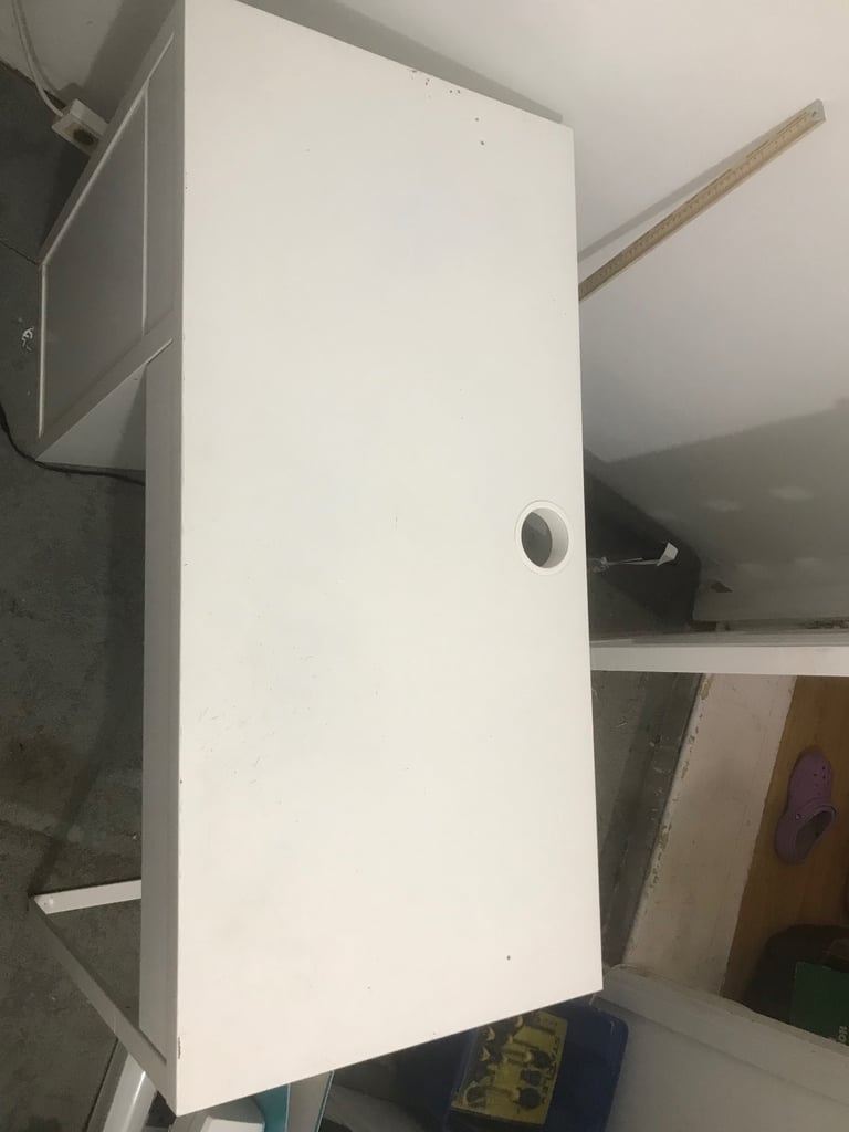 White office desk