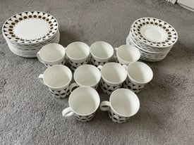 Hostess Black Velvet Cups and Saucers