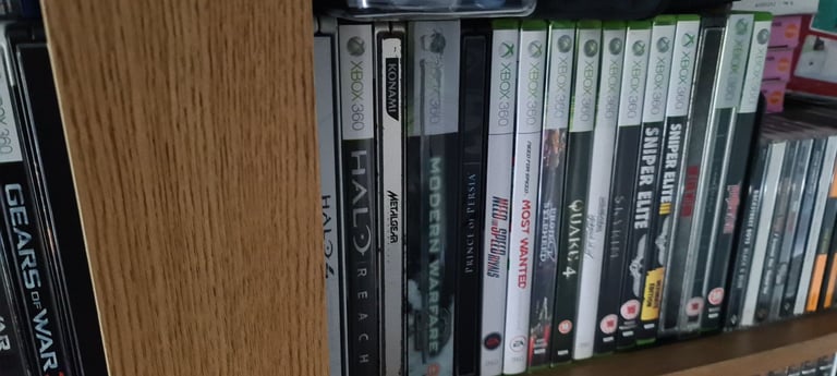 Games and consoles for sale.