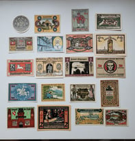 Collection 20pcs. Antique 1920s German/Austrian Notgelds Paper Banknotes #1