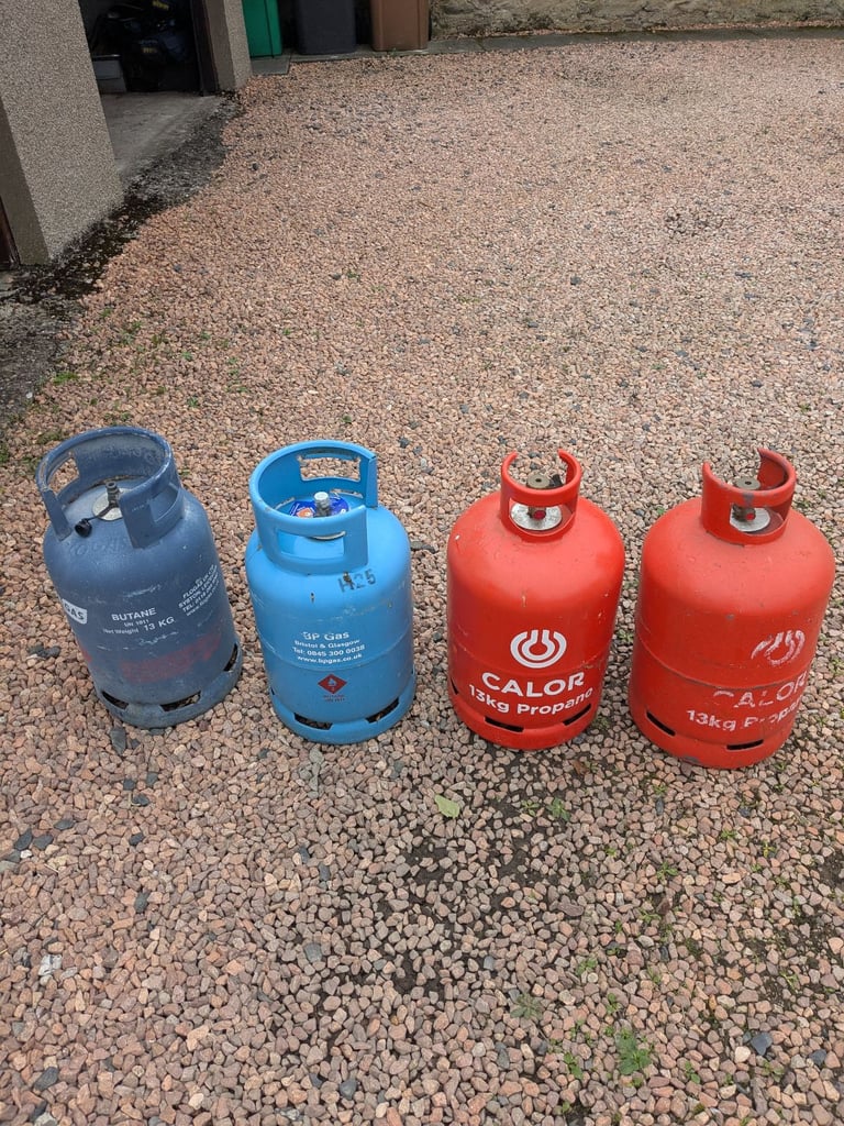 image for X2 13kg Butane and X2 13kg Propane Gas bottles