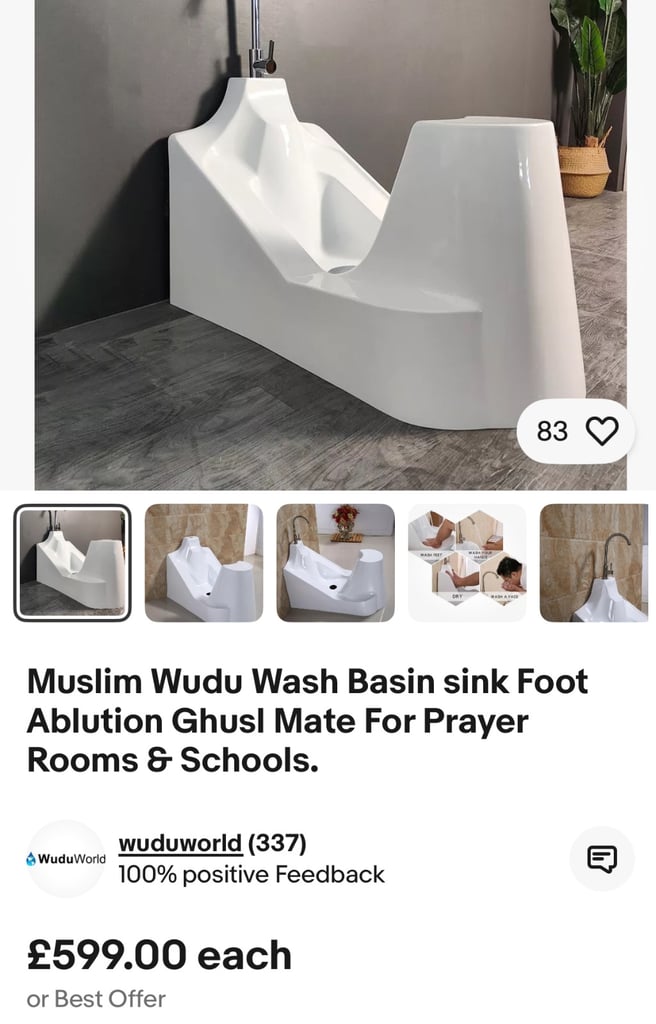 image for Vudu mate Muslim wash basin