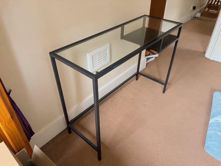 Metal & Glass narrow desk