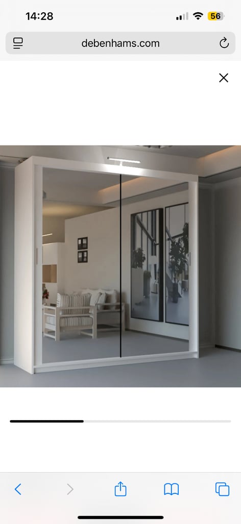 Double mirror wardrobe - large 