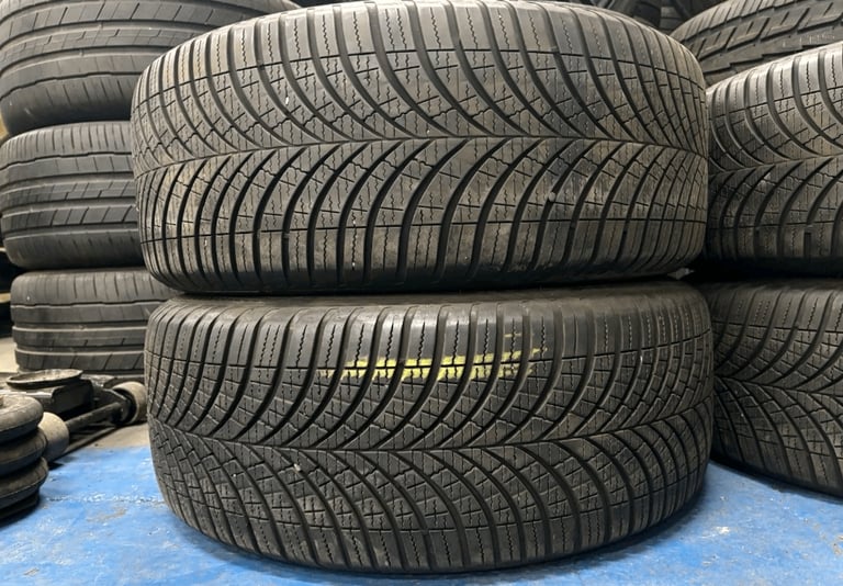 19 AXE ALLOY WHEELS ALLOYS RIMS GOODYEAR TYRES VW TRANSPORTER 5x120 ALL SEAON