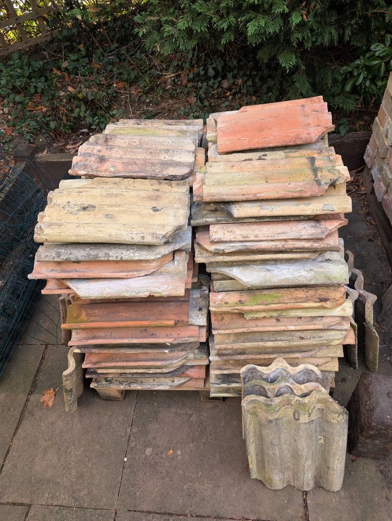 Reclaimed Triple Rolled Roman Clay Pantiles. Approximately 180.