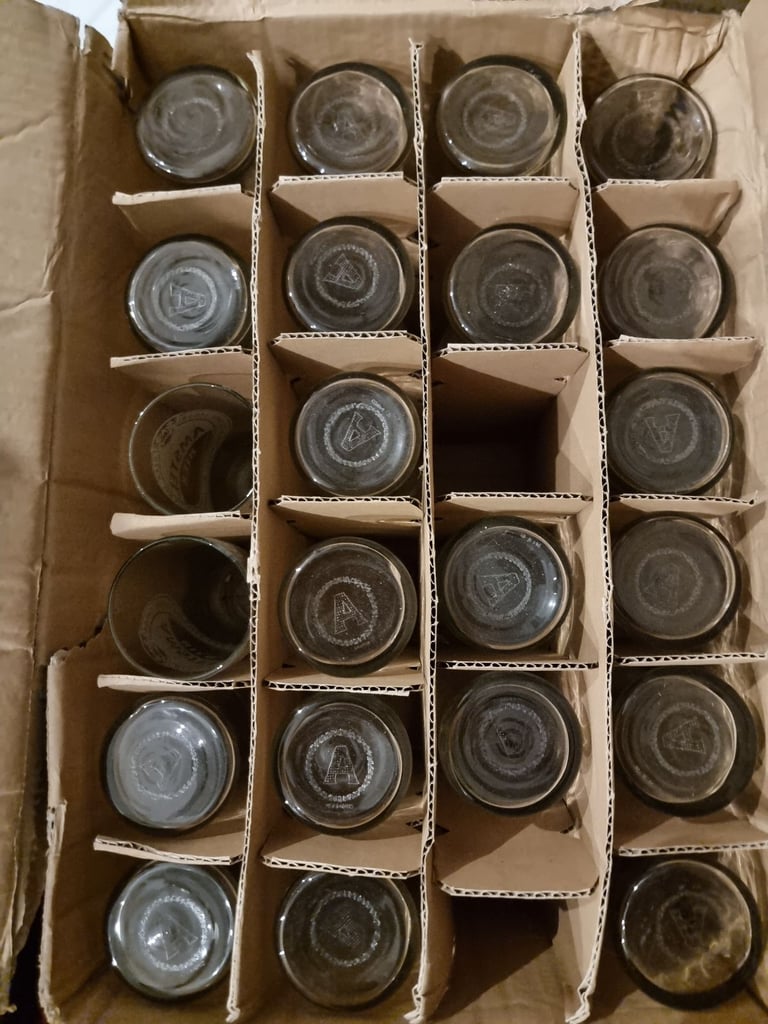 Brand new amstel bier pint glass 