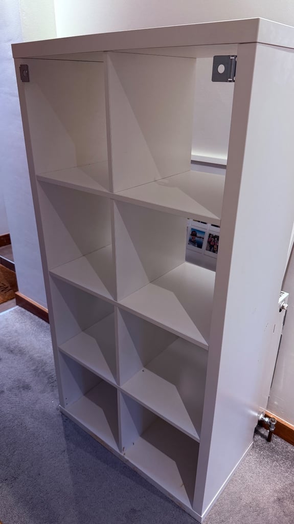IKEA white Pax 8 storage shelf