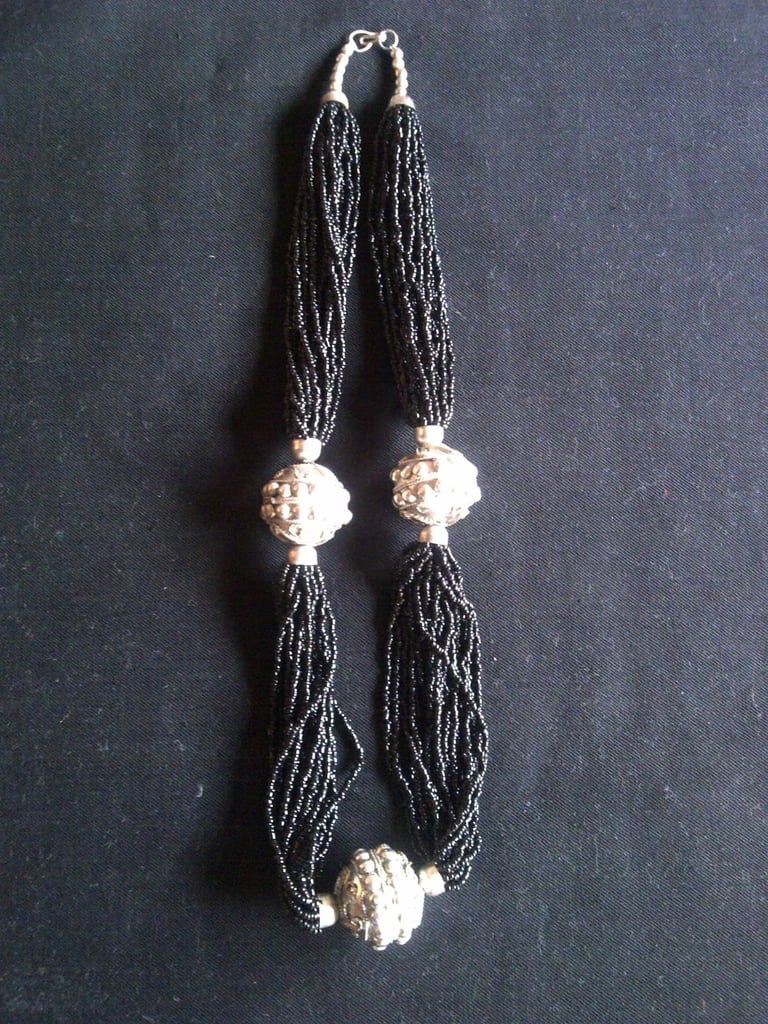 image for Brand New Hand Made Multi Strand  Enamelled Necklaces In White Metal For Sale