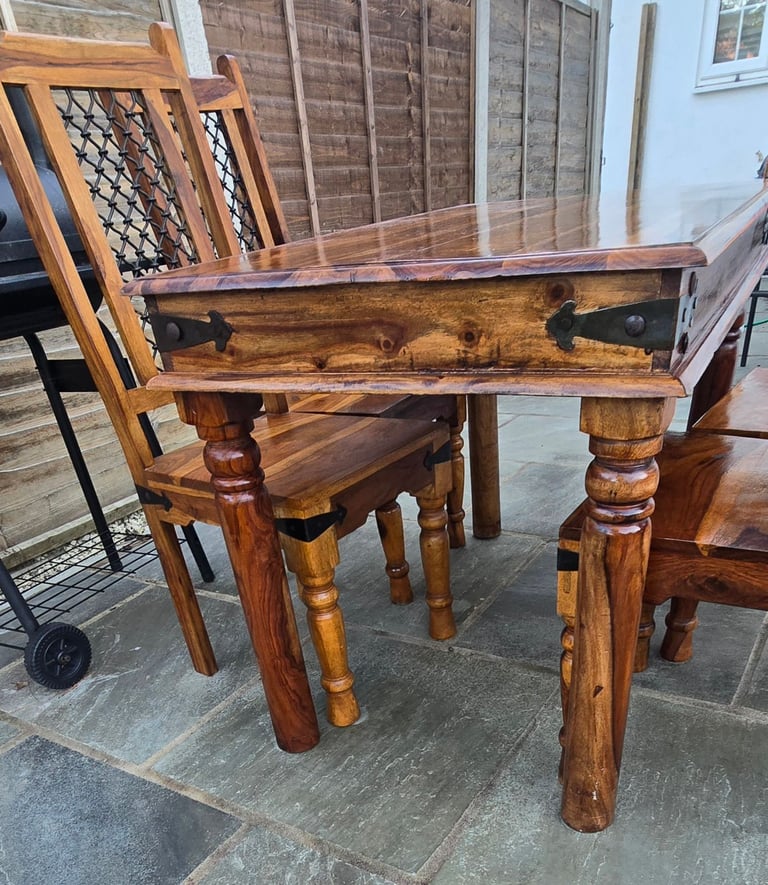 Solid wood table and chairs 
