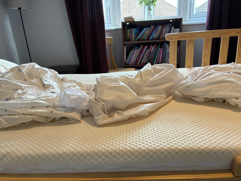 Kids toddler cot bed and mattress