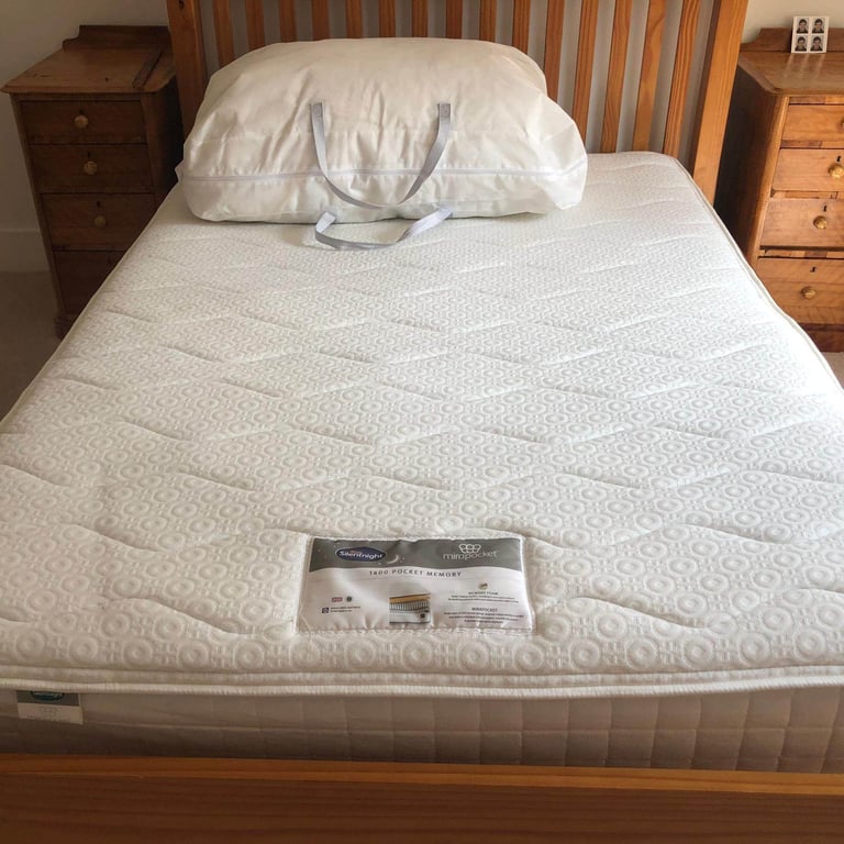 JOHN LEWIS DOUBLE BED FRAME WITH MATTRESS DELIVERY AVAILABLE TODAY 