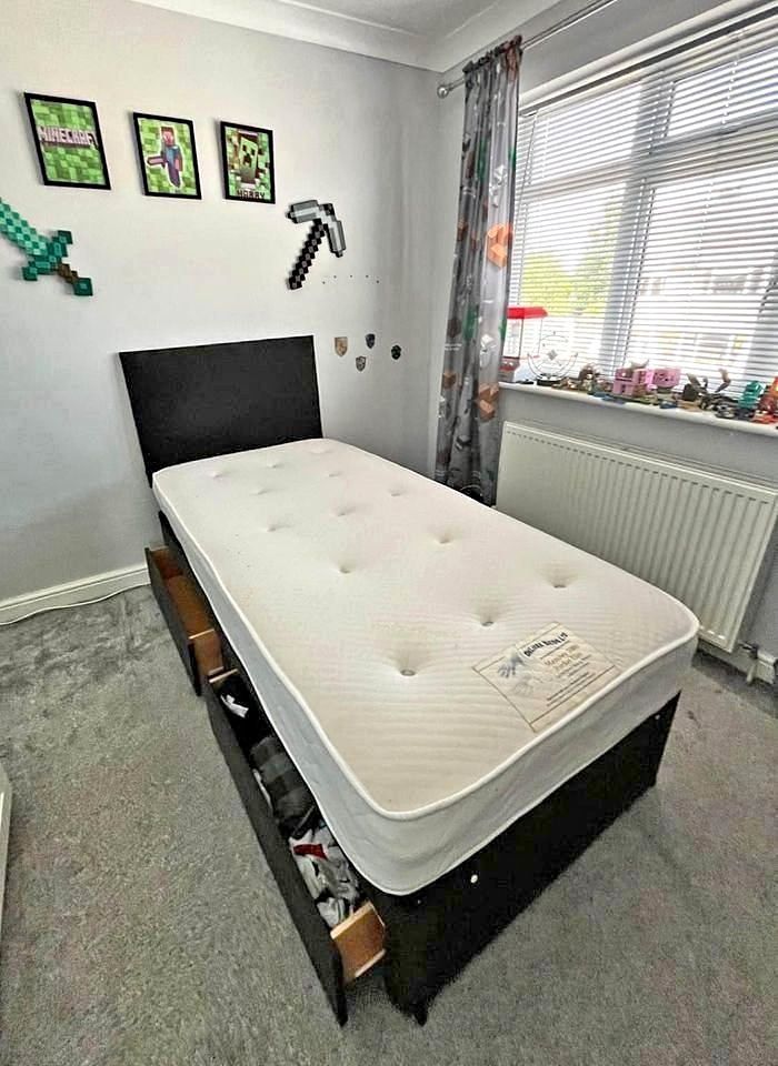 Stylish Upholstered Divan Bed with Storage Ideal for Small Double or King Bedrooms