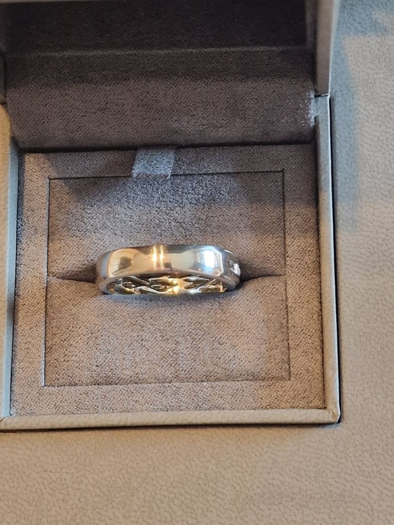 Mens Wedding Ring - Vera Wang Men's Platinum 0.23ct Total Diamond Band Size X