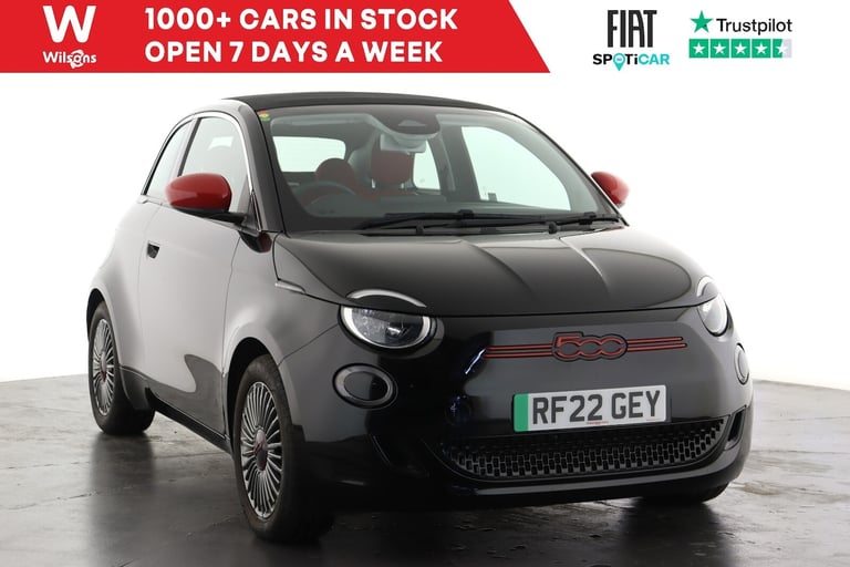 image for 2022 Fiat 500 87kW Red 42kWh 2dr Auto Convertible Electric Automatic