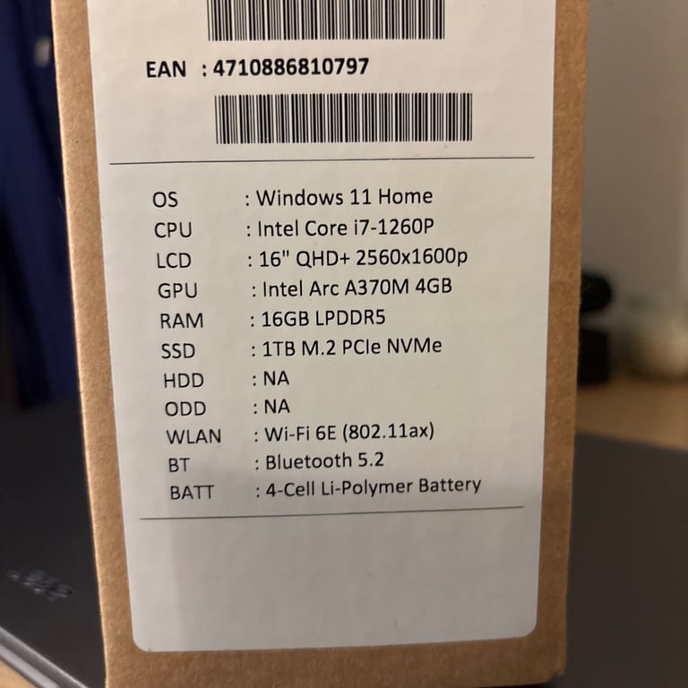 Acer Swift X nearly new.