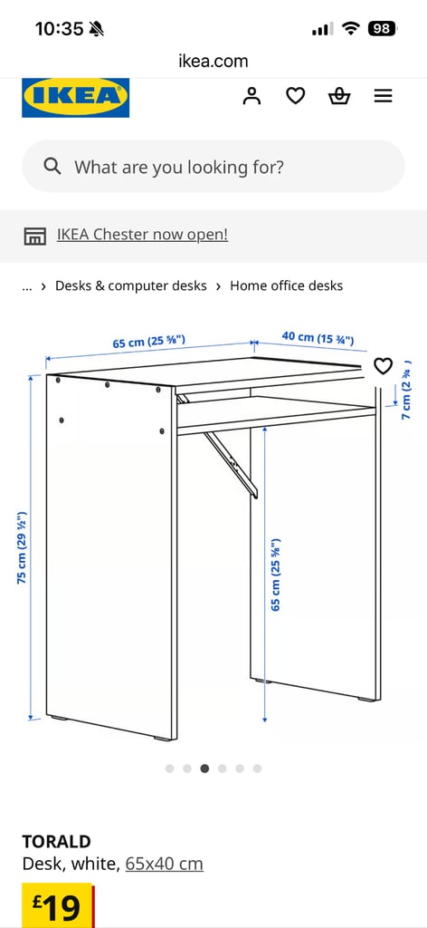 White IKEA desk