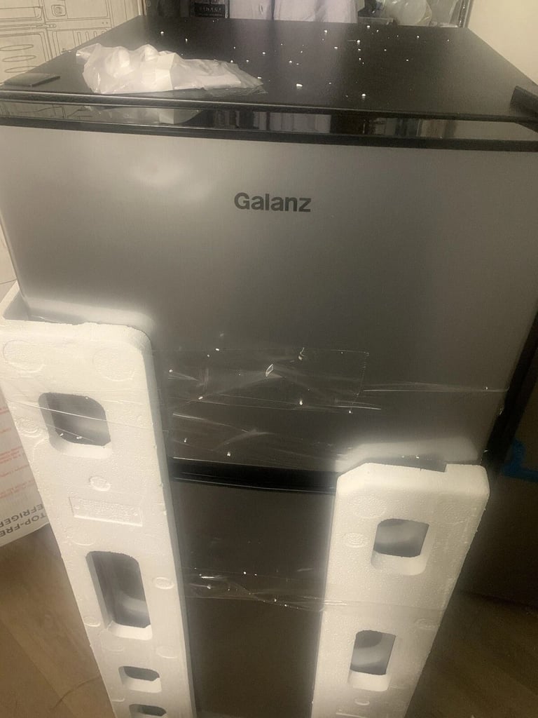 image for Galanz, Mini Fridge, 4.68cf, stainless steel, refrigerator, new