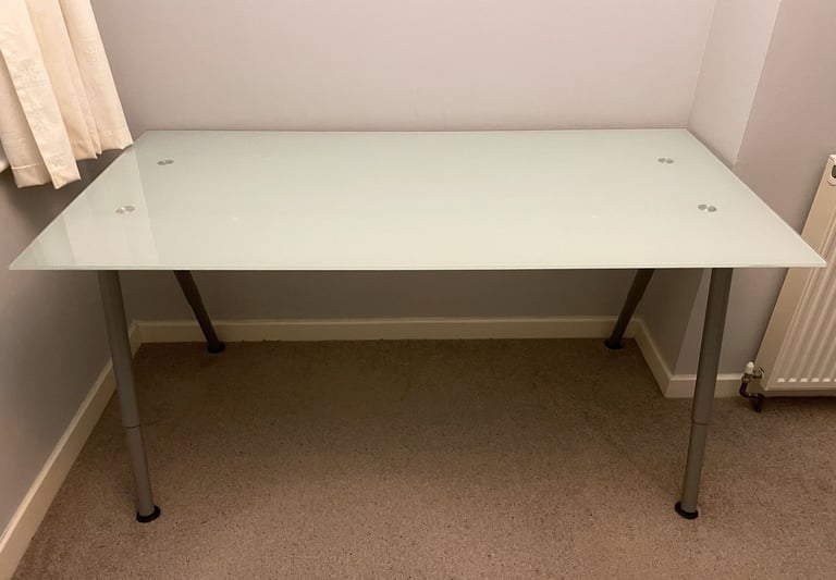 image for FREE - IKEA Galant White Glass Desk