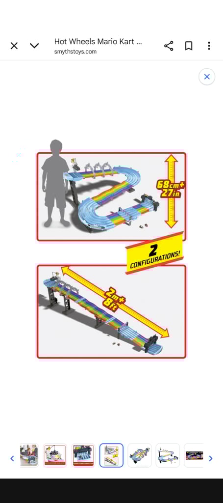Hot Wheels Mario Rainbow road race track