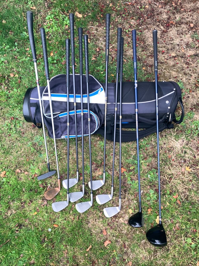 Men’s Golf Clubs Driver 3 Wood Regal 4-9 Iron Set Pw Wedge Putter Stand Bag 