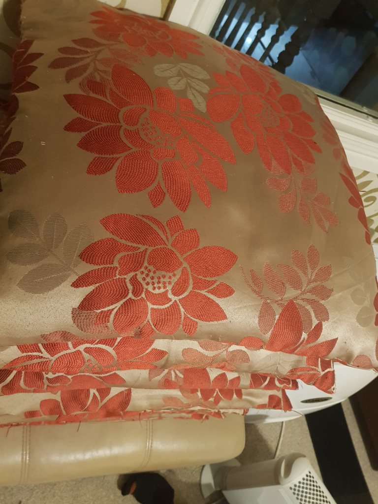 Large size red and  Beige cushion  X 