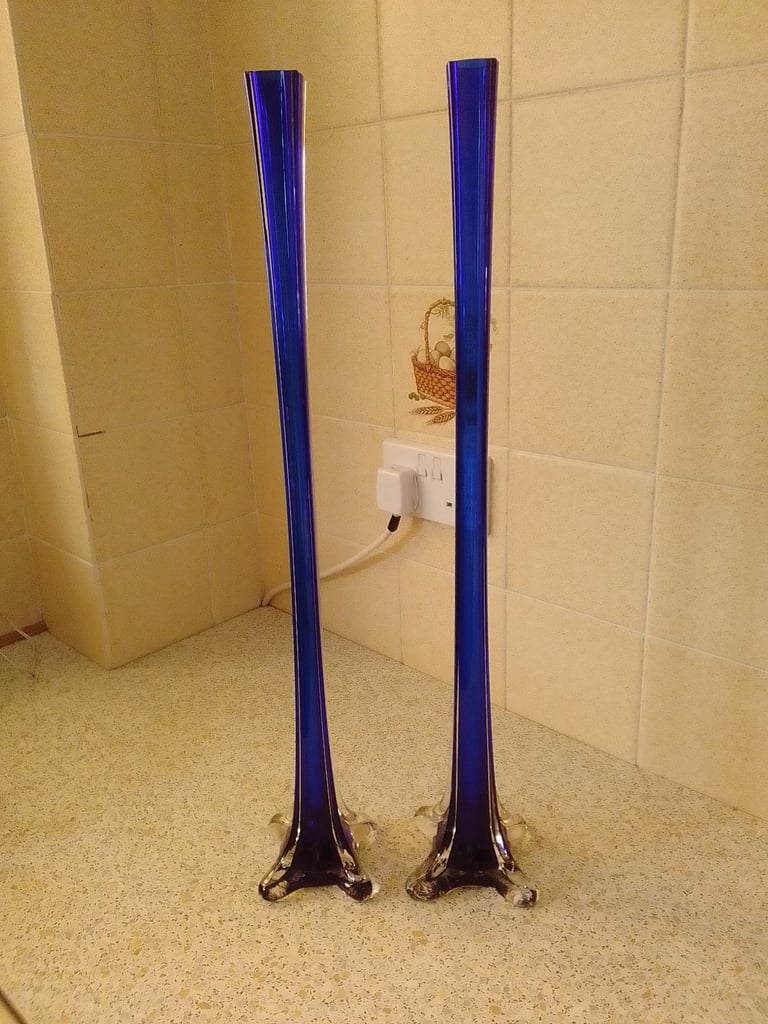Glass tall slim bud vases (Eiffel Tower Vases)