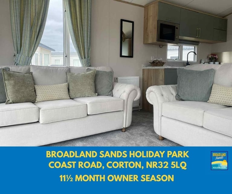image for BRAND NEW STATIC CARAVAN FOR SALE AT BROADLAND SANDS HOLIDAY PARK 