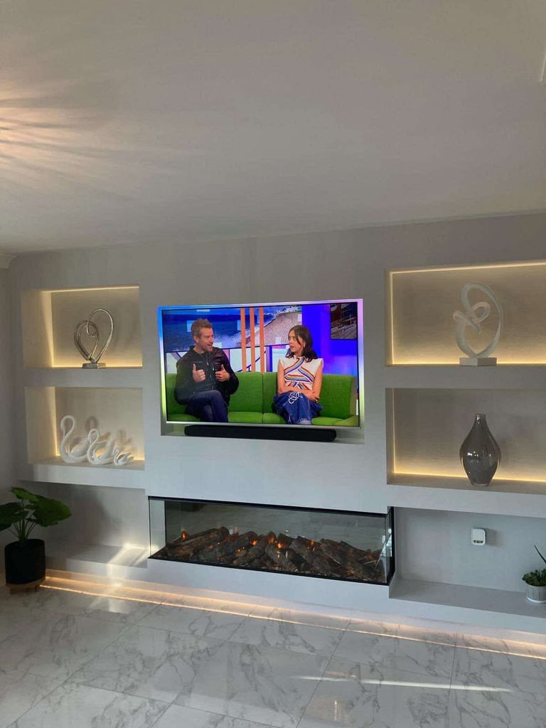 Media wall TV stands