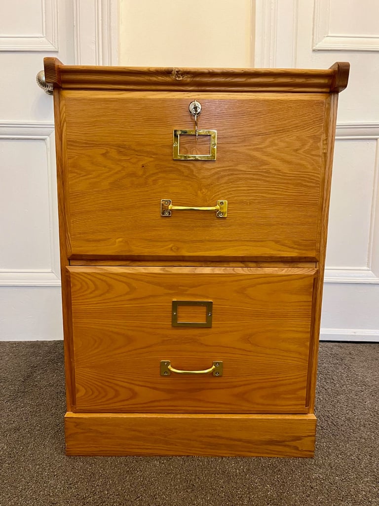 image for 2-Drawer Wooden Foolscap Filing Cabinet