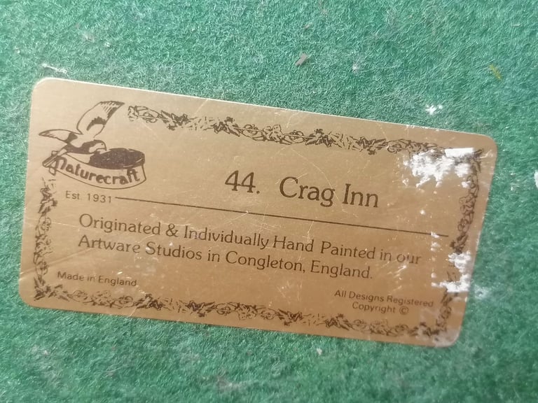 Vintage Naturalcraft memory lane cottages by Peter Tomlins Crag inn Made in England.