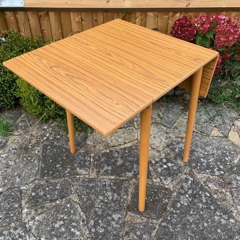 Vintage Formica Drop Leaf Dining Table 