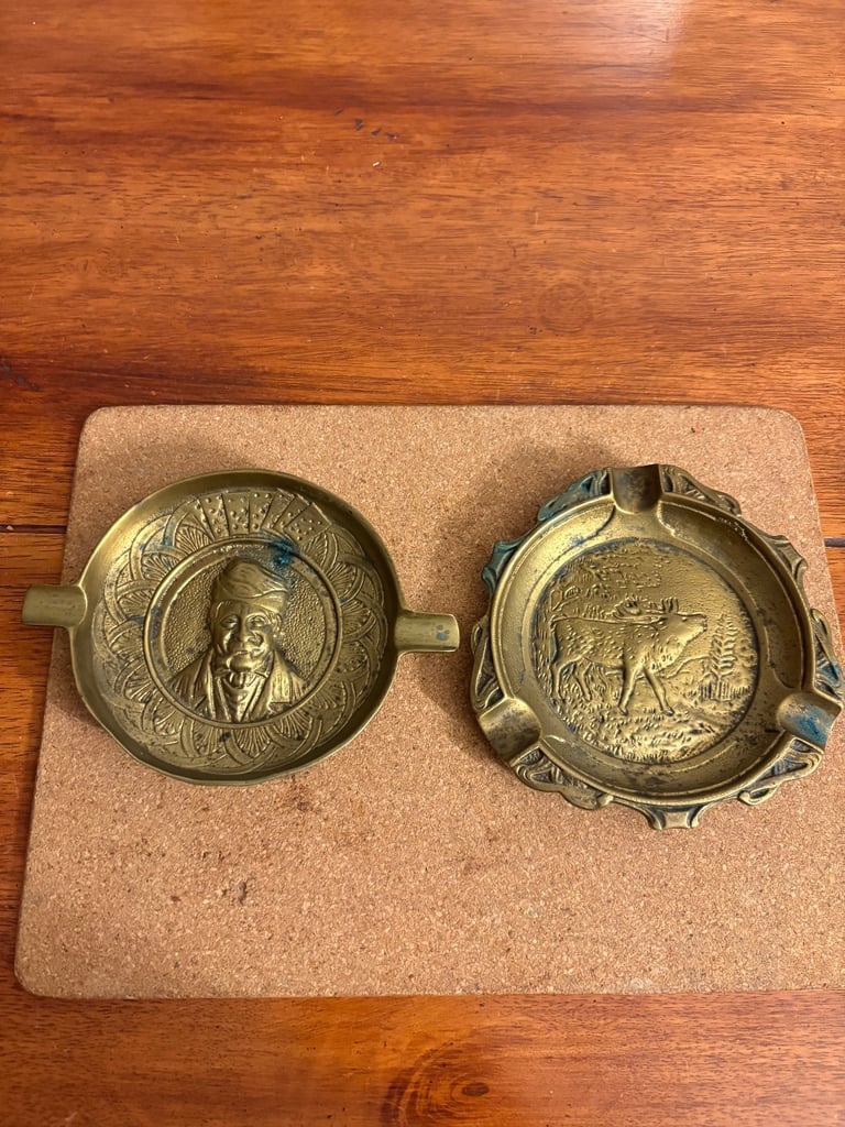 Brass ashtrays