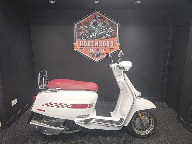 2021 Lambretta V200 Special in white , great looking scooter.