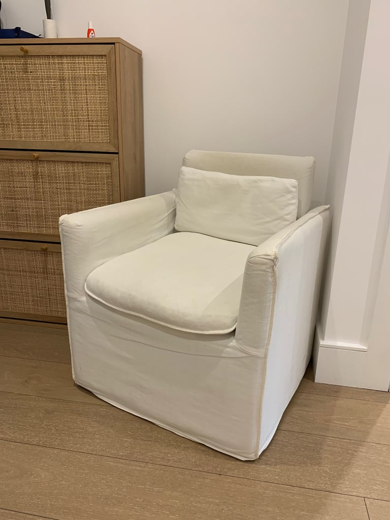 image for Made dot com Chair off-white colour 