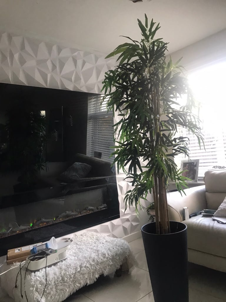image for Artificial bamboo , stands 2 metres tall in new pot 