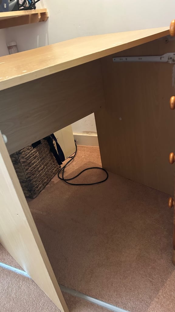 Computer desk without keyboard