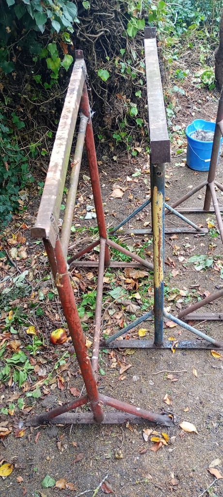 Builders steel scaffold trestles.