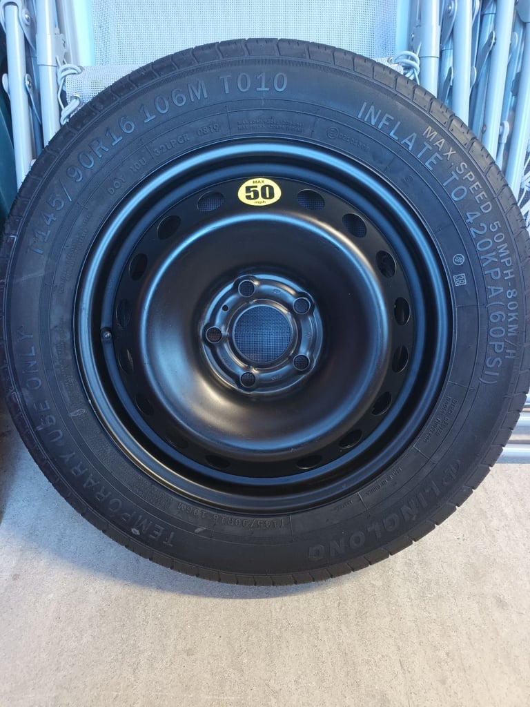 Captur spare wheel and tyre