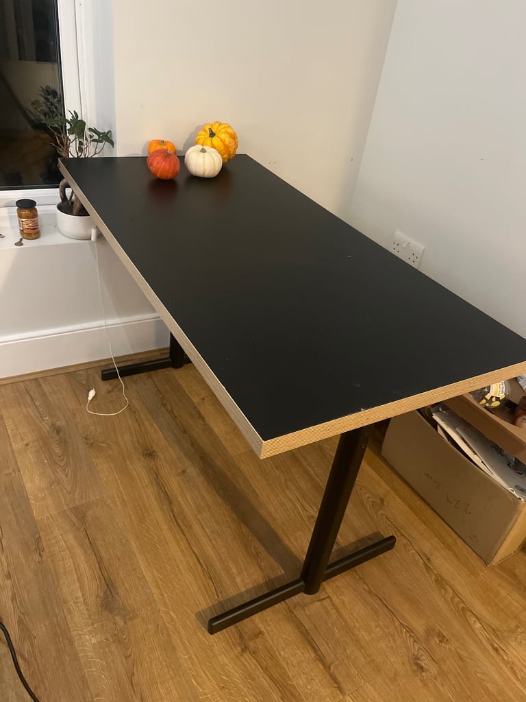 image for FREE Black ikea desk (collect by 8th October)
