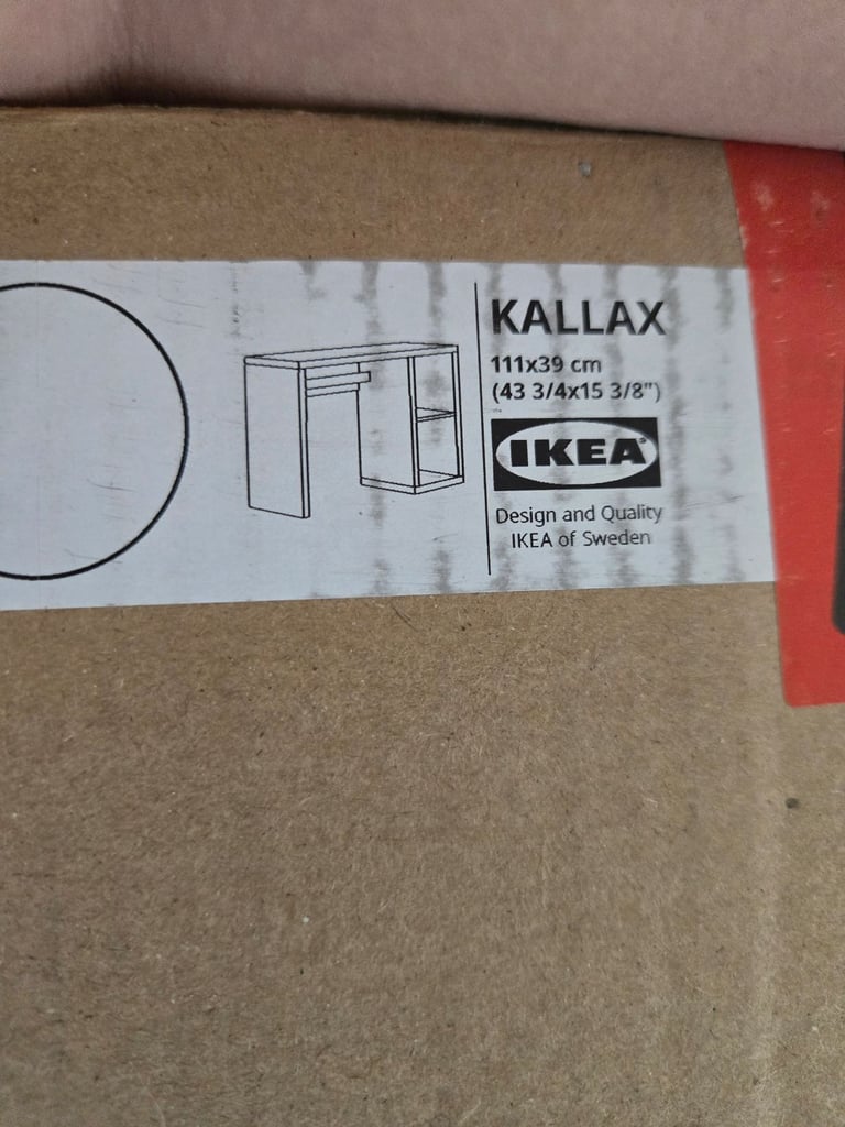 White ikea Kallax Desk new