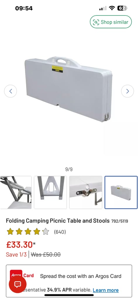 Portable 4 Camping Table and chairs 