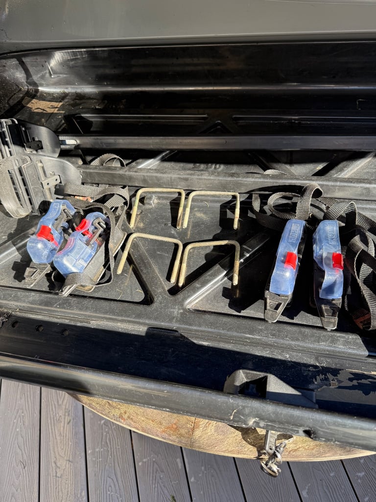 Car roof box, rails and fittings THULE