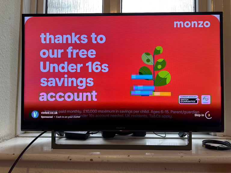Sony 43’ 4K hdr10 smart TV