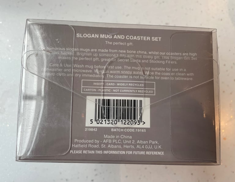 NEW in box cup and coaster