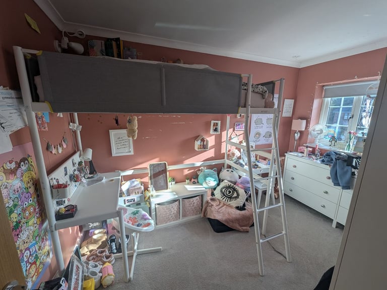Ikea loft bed, mattress not included!
