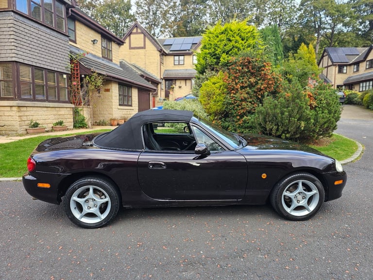 ★MAZDA MX-5 1.8-vvt ★76K! RARE BLACK/PURPLE COLOUR! EXCELLENT EXAMPLE! MX5 ROADSTER 146BHP MK2.5 