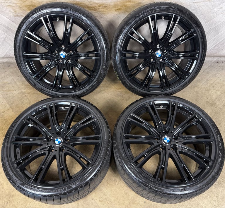 20'' GENUINE BMW 5 SERIES 759 INDIVIDUAL BLACK M SPORT G30 G31 ALLOY WHEELS TYRES ALLOYS