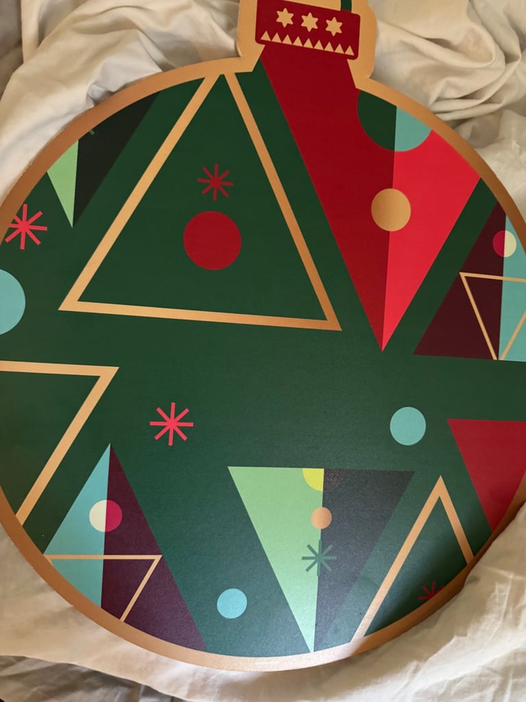 image for Giant flat bauble shape Christmas decorations 